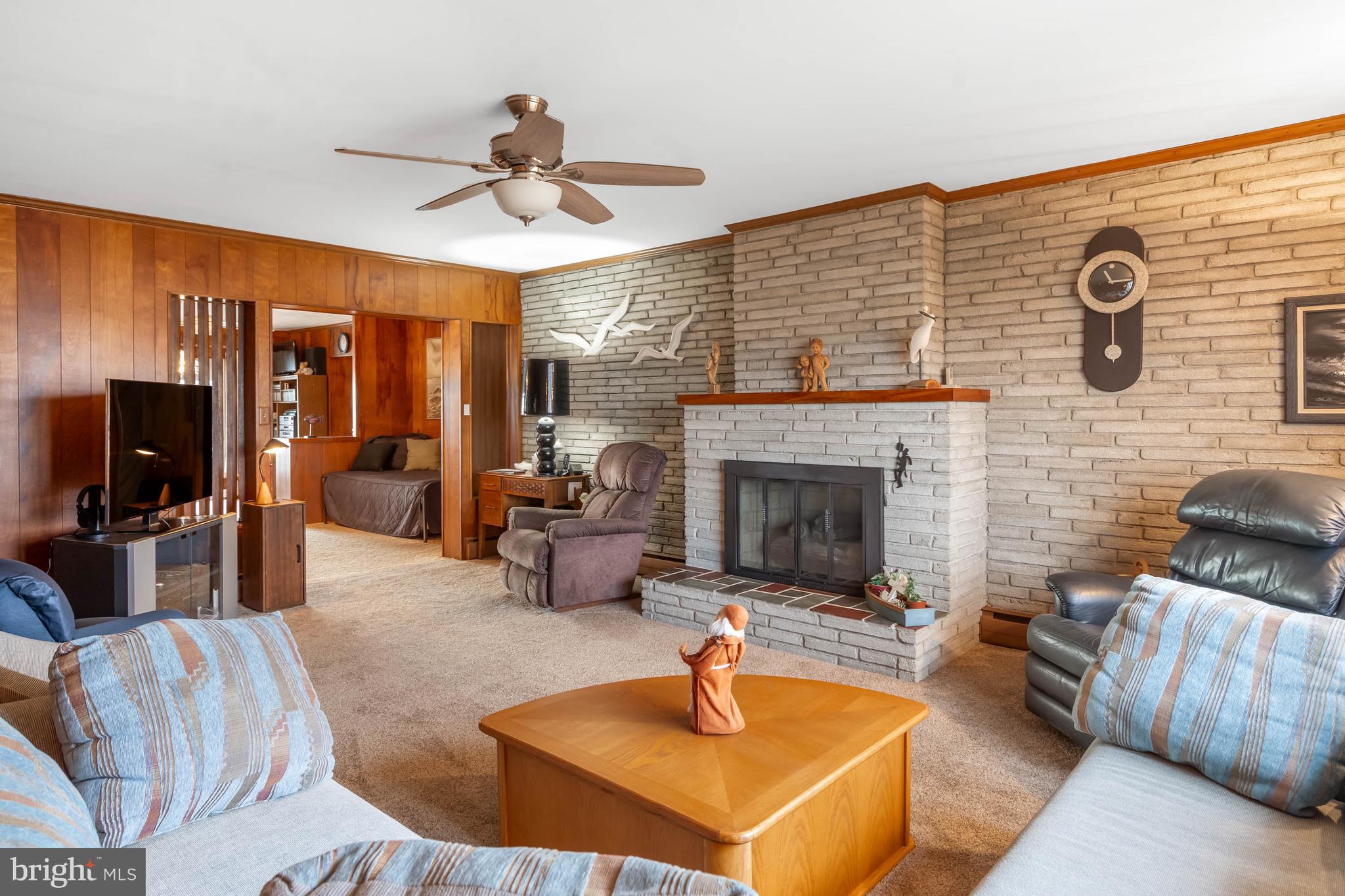 31266 River Road Millsboro, DE 19966 - Photo 10 of 47 a living room with furniture a fireplace and a flat screen tv