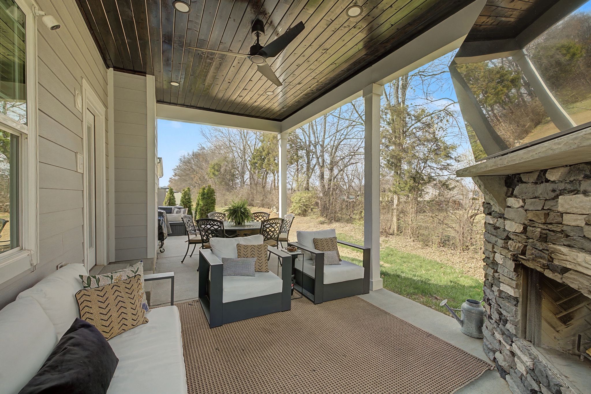 5310 Pointer Place Murfreesboro, TN 37129 - Photo 27 of 40 a living room with fireplace furniture and a floor to ceiling window