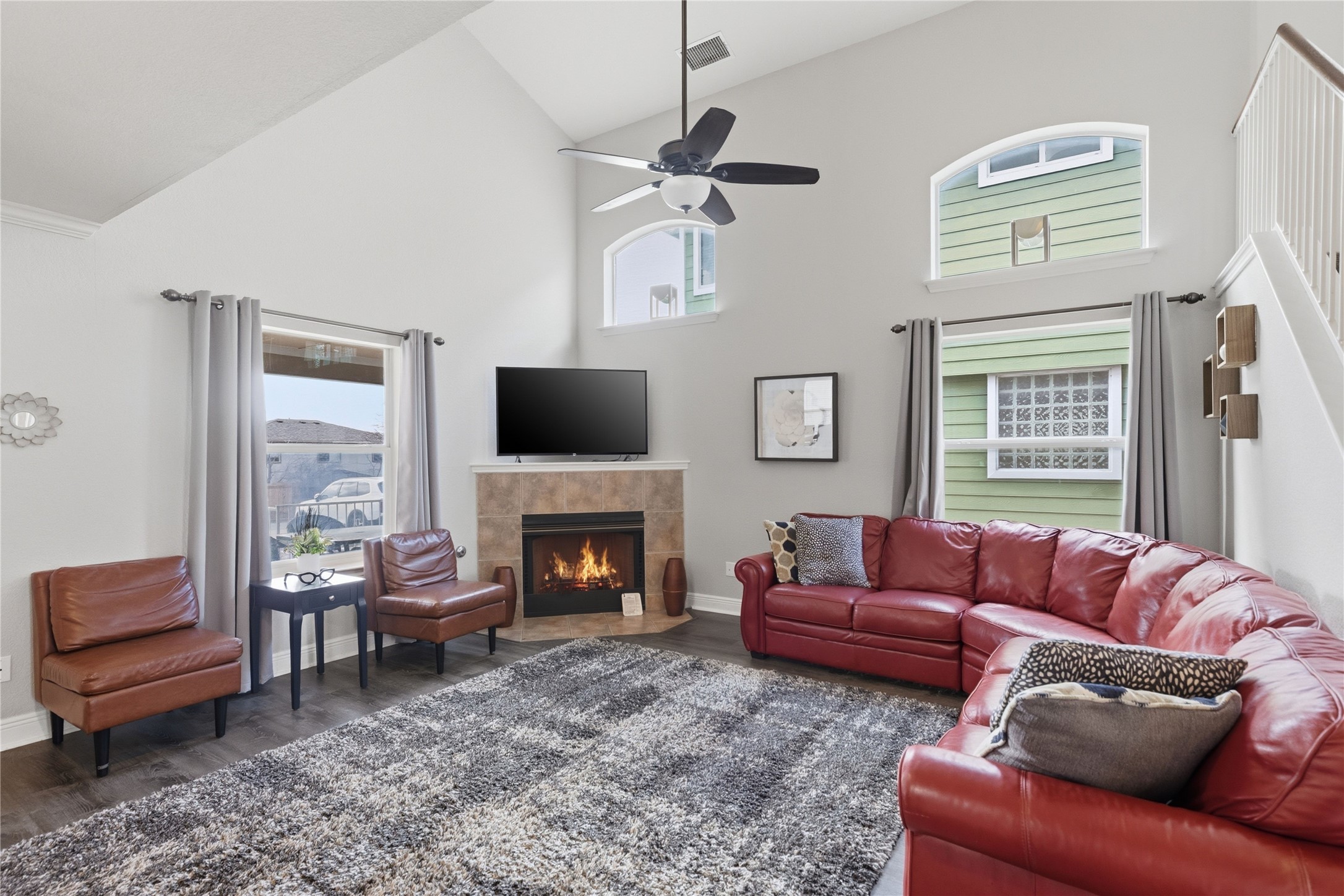 258 Hogan Kyle, TX 78640 - Photo 2 of 40 a living room with furniture fireplace and a window