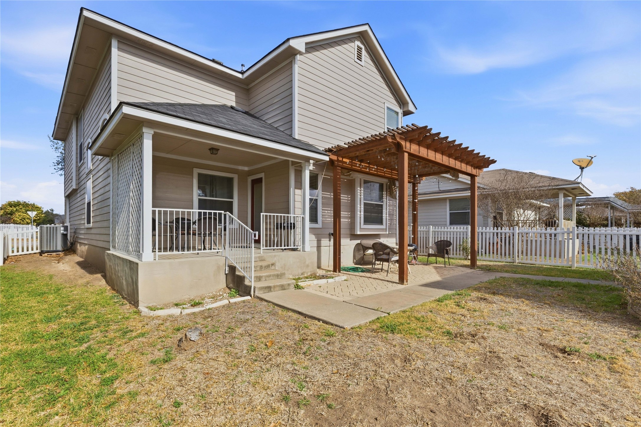 258 Hogan Kyle, TX 78640 - Photo 38 of 40 a view of a house with backyard and porch