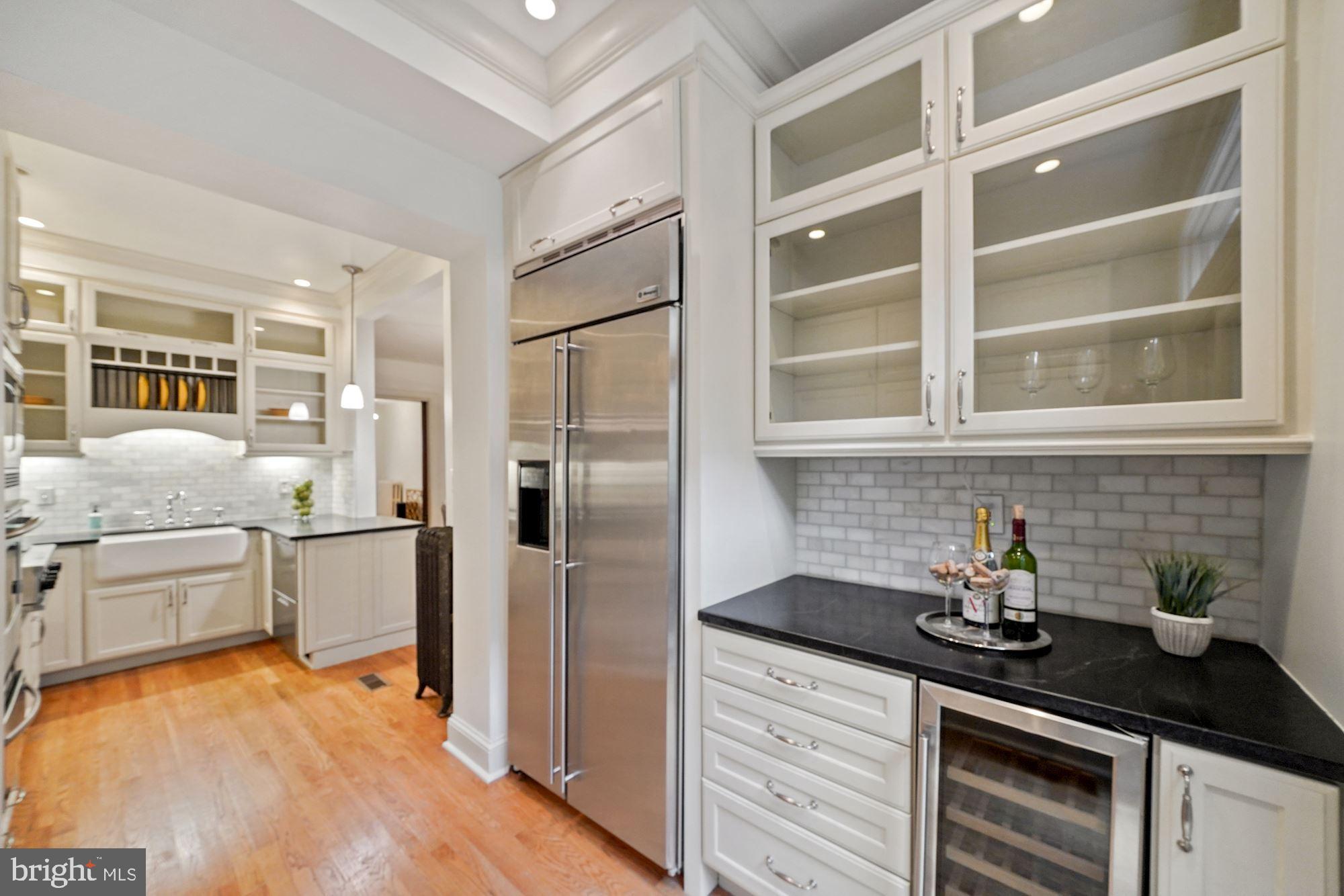 2834 27th Street Northwest Washington, DC 20008 - Photo 14 of 49 Custom Glass Cabinets and Bar Area