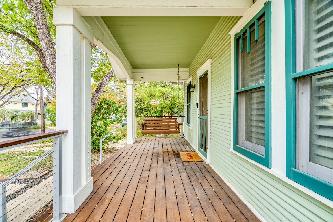 512 East 49th Street, Unit A Austin, TX 78751 - Photo 26 of 31 a view of balcony with wooden floor