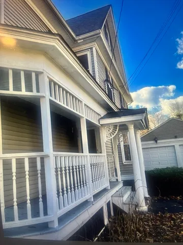 a view of a house with a porch