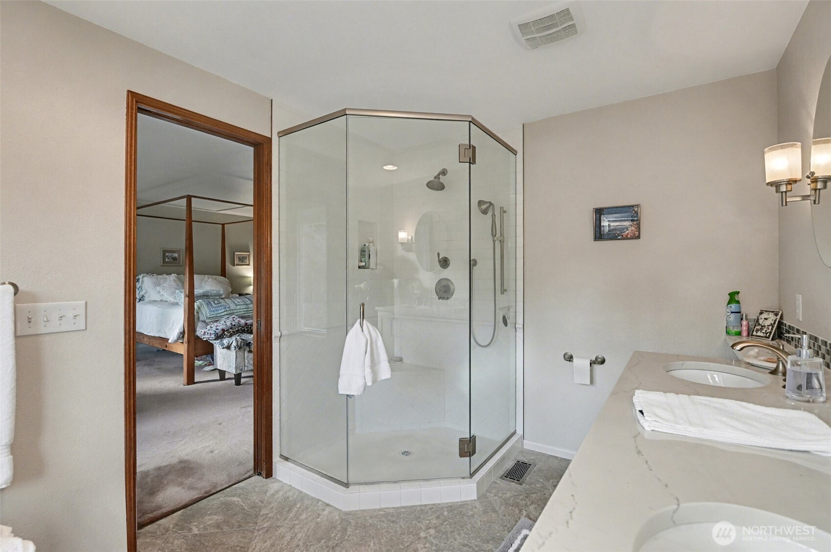 15823 Southeast 182nd Place Renton, WA 98058 - Photo 20 of 30 a bathroom with a shower and toilet