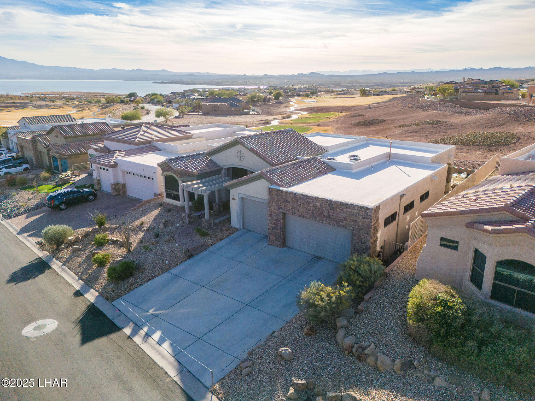 3553 North Swilican Bridge Road Lake Havasu City, AZ 86404 - Photo 90 of 104 an aerial view of a house with a ocean view
