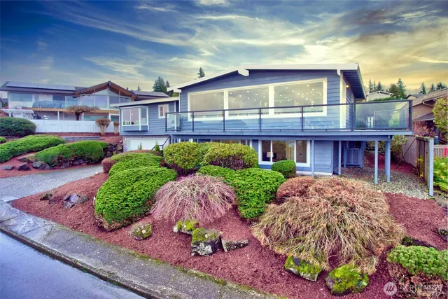 a view of city from a balcony