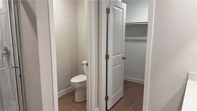 a close view of closet