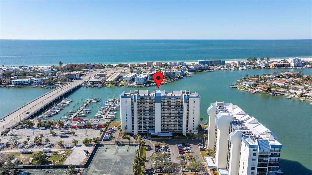 9525 Blind Pass Road, Unit 507 St. Pete Beach, FL 33706 - Photo 46 of 53 a view of a city and ocean view