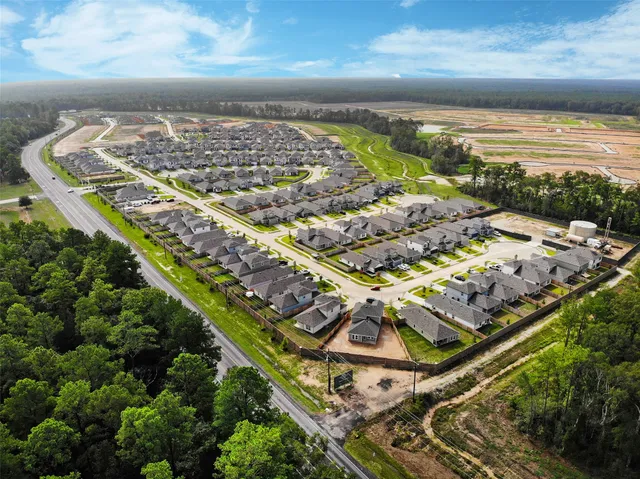 an aerial view of a city