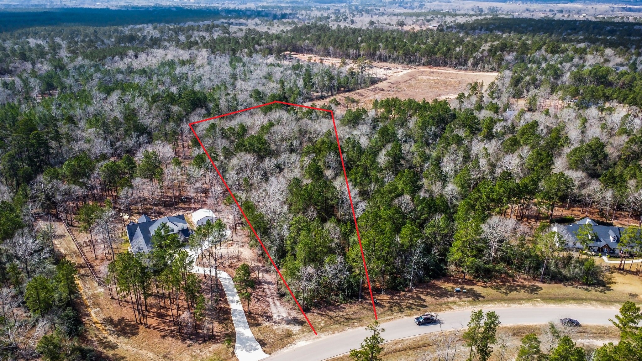 15491 Red Hawk Road Willis, TX 77378 - Photo 3 of 20 a view of a yard with a tree