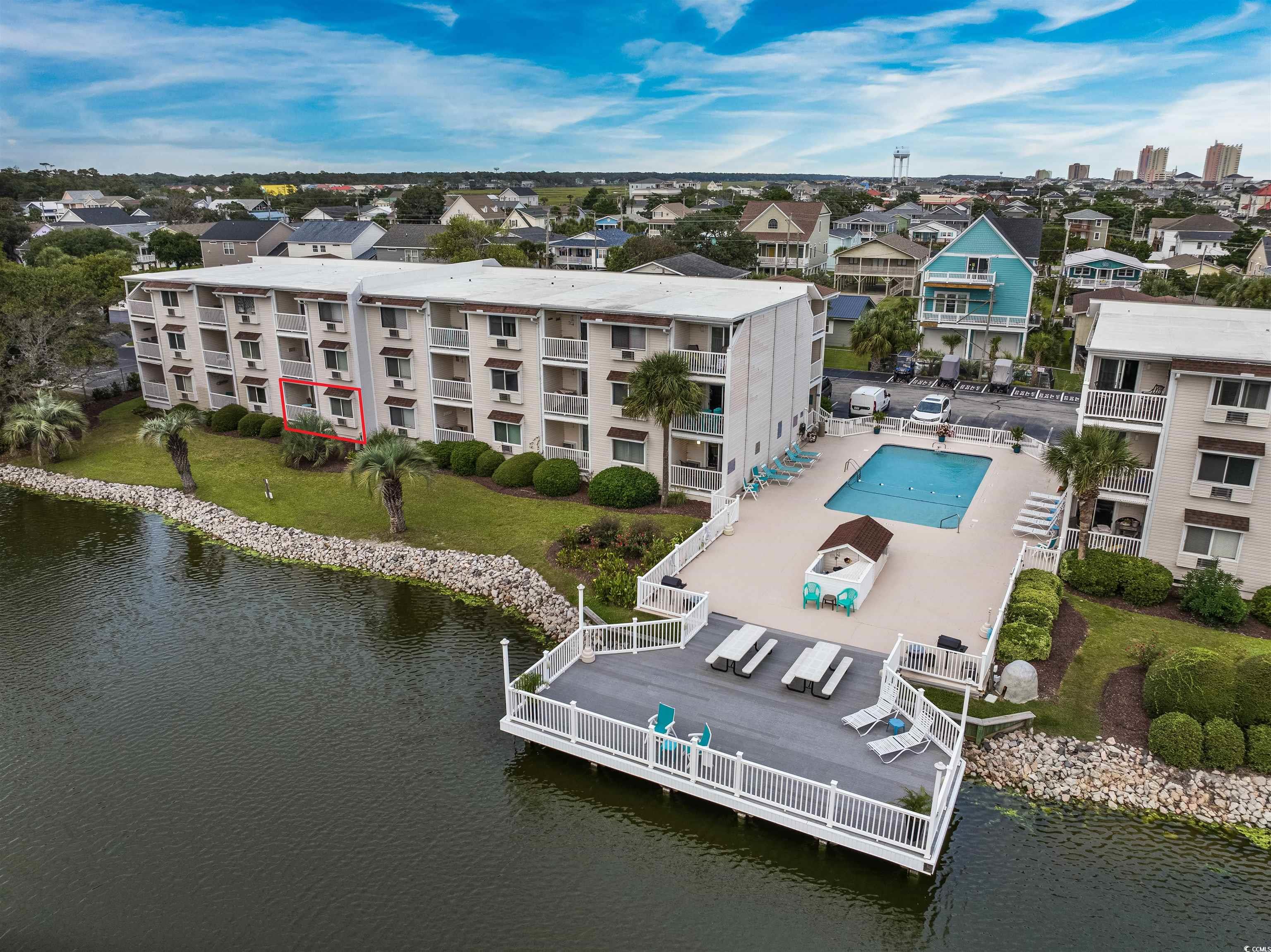 1919 Spring Street, Unit B14 North Myrtle Beach, SC 29582 - Photo 1 of 25 Aerial view featuring a water view