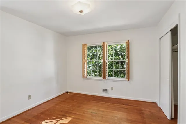 an empty room with a window