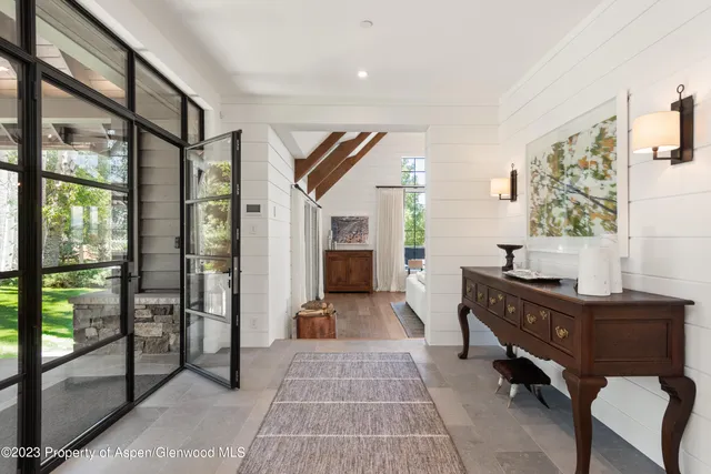 a view of a patio on the deck