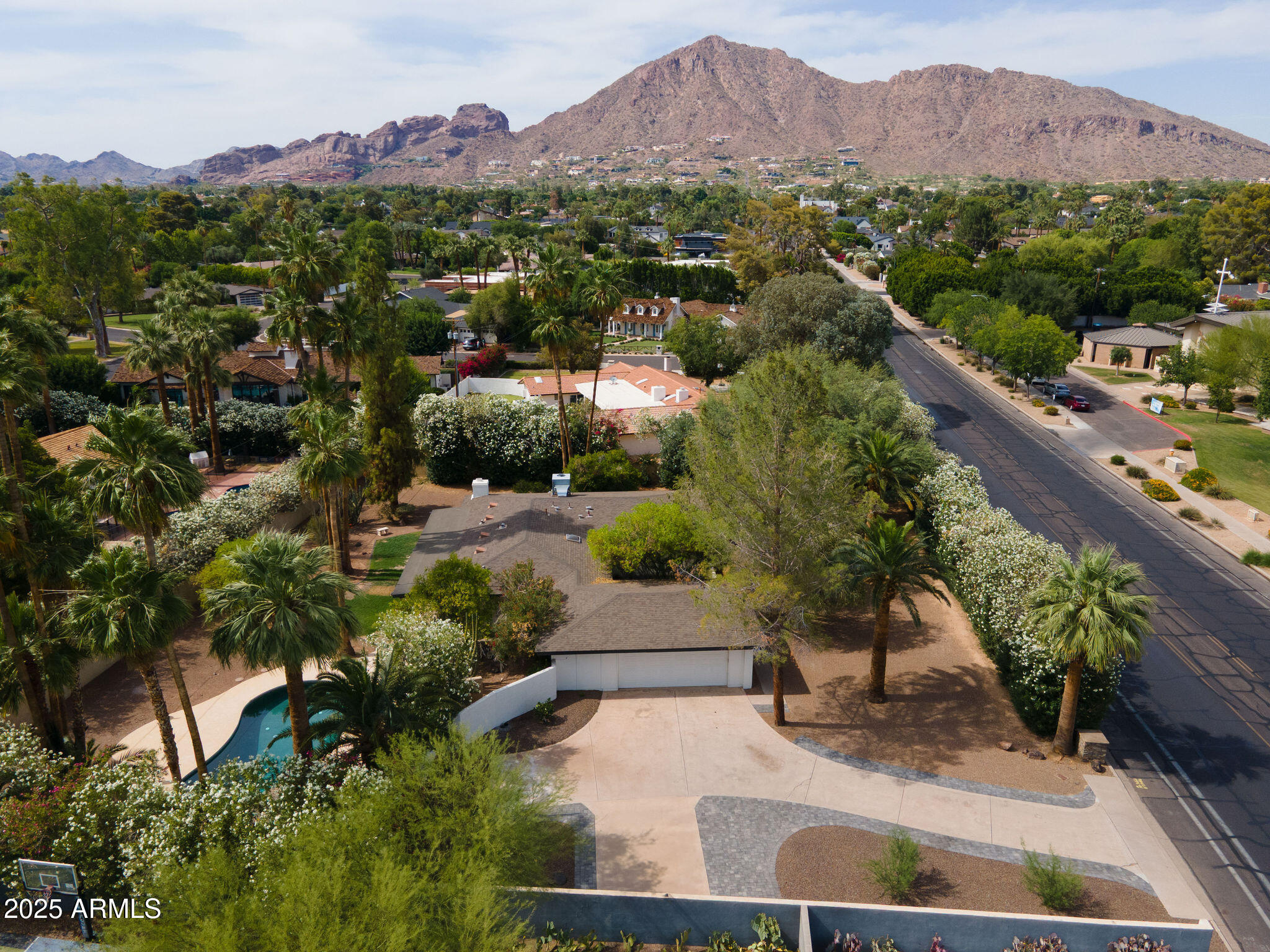 3608 North 56th Street Phoenix, AZ 85018 - Photo 18 of 18 an aerial view of residential houses and outdoor space