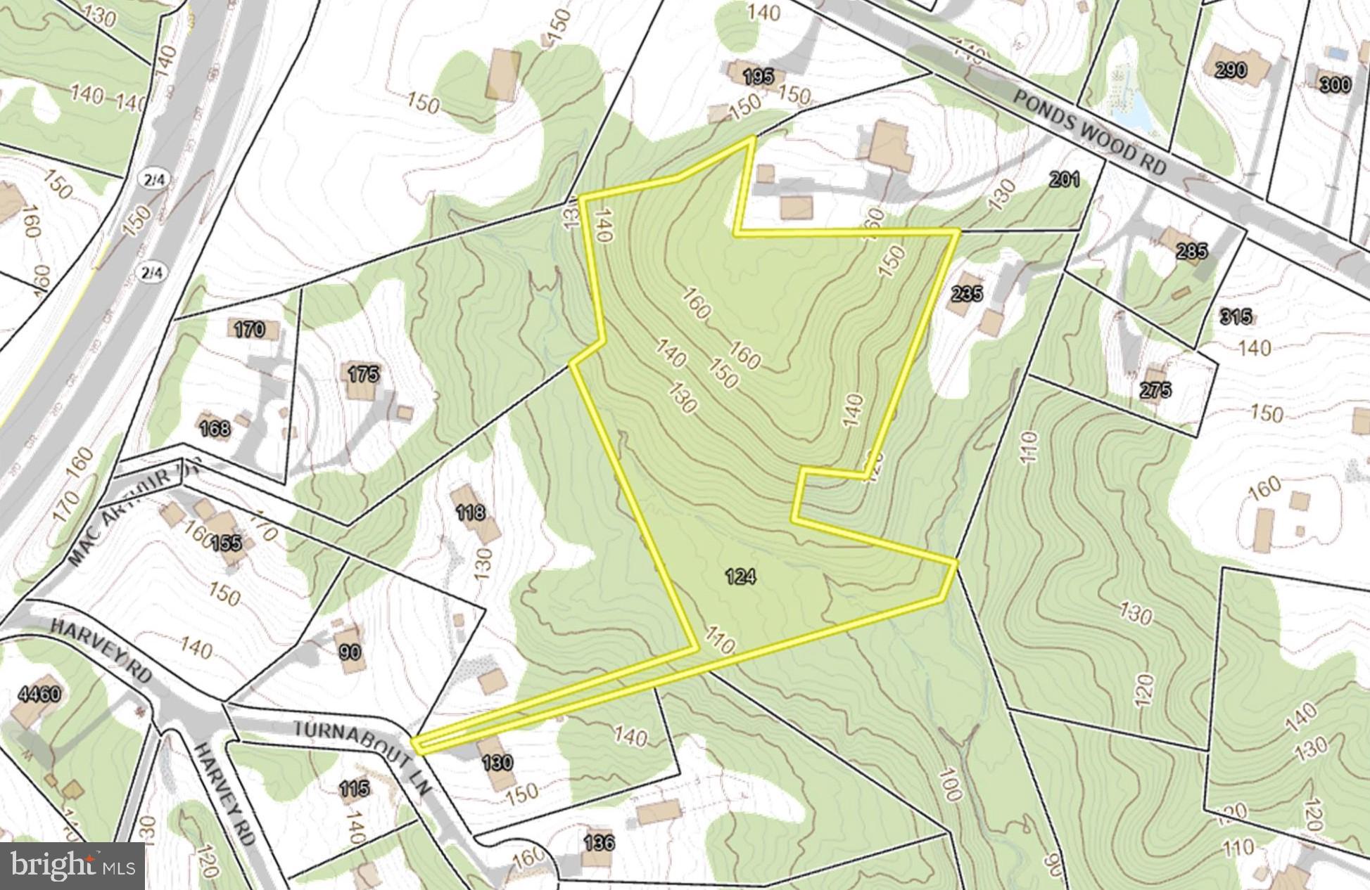 124 Turnabout Lane Huntingtown, MD 20639 - Photo 2 of 7 Topo Map of 6.29 Acres