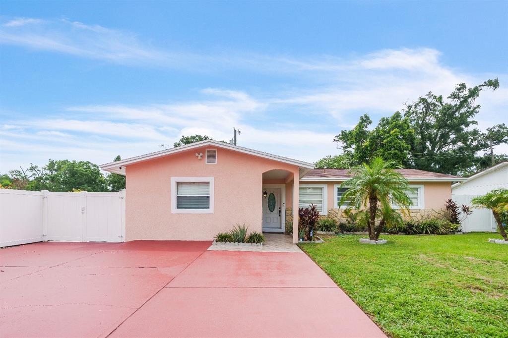 front view of house with a yard
