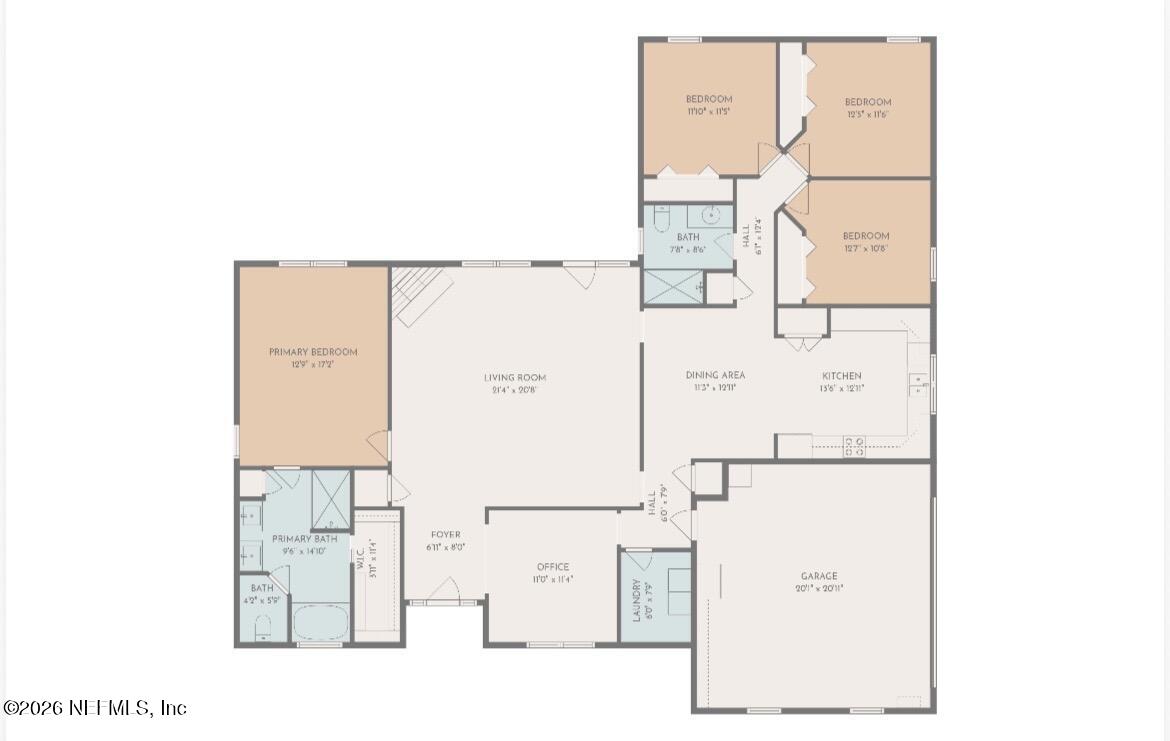 3105 Nautilus Road Middleburg, FL 32068 - Photo 57 of 57 Floorplan - Buyer to verify dimensions