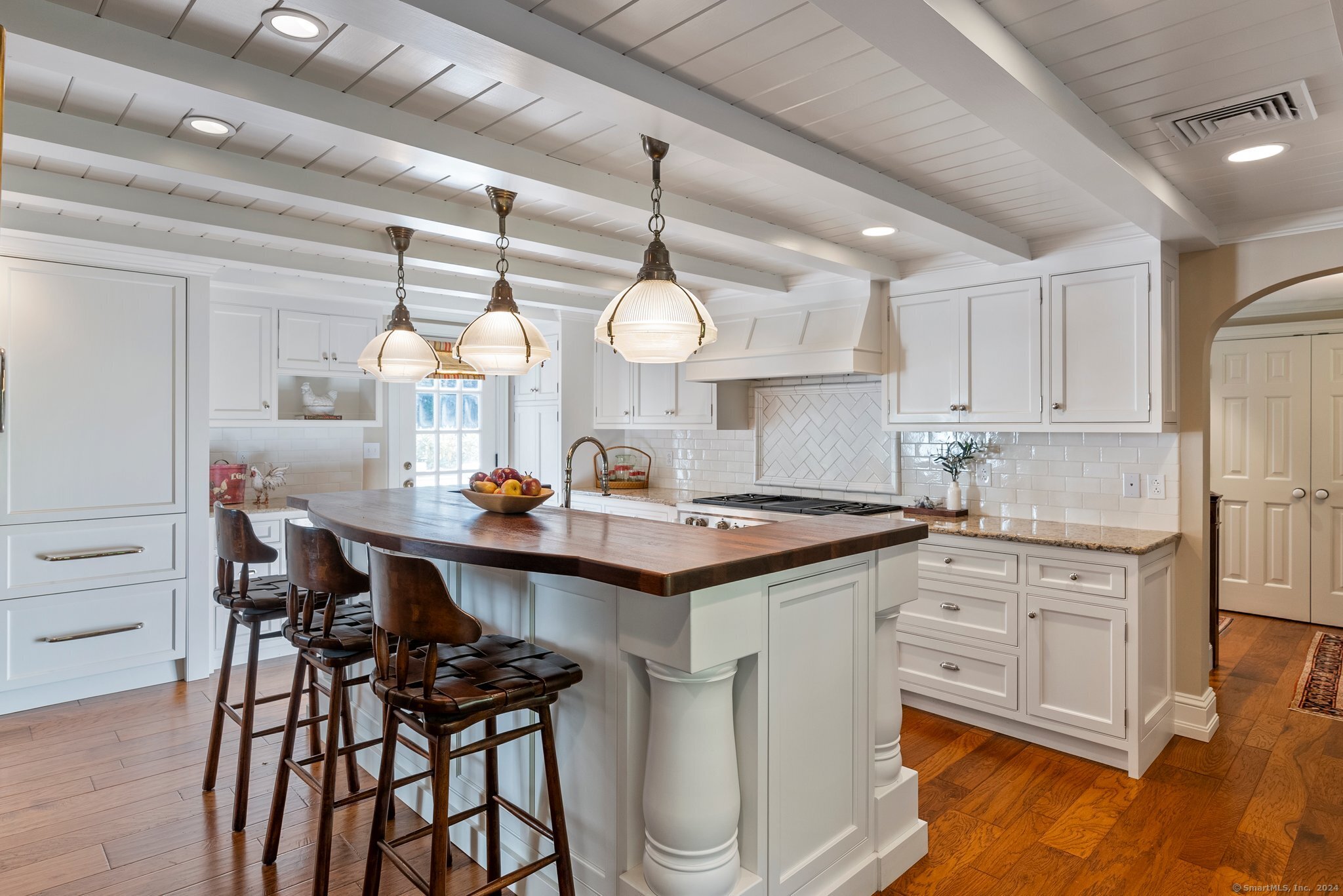 6 Pine Hill Road Burlington, CT 06013 - Photo 10 of 40 a kitchen with stainless steel appliances granite countertop a sink a stove and a refrigerator