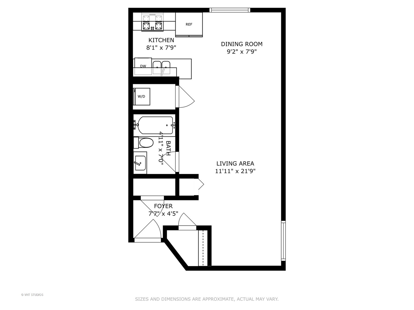 680 North Green Street, Unit 413 Chicago, IL 60642 - Photo 12 of 12 a picture of a floor plan