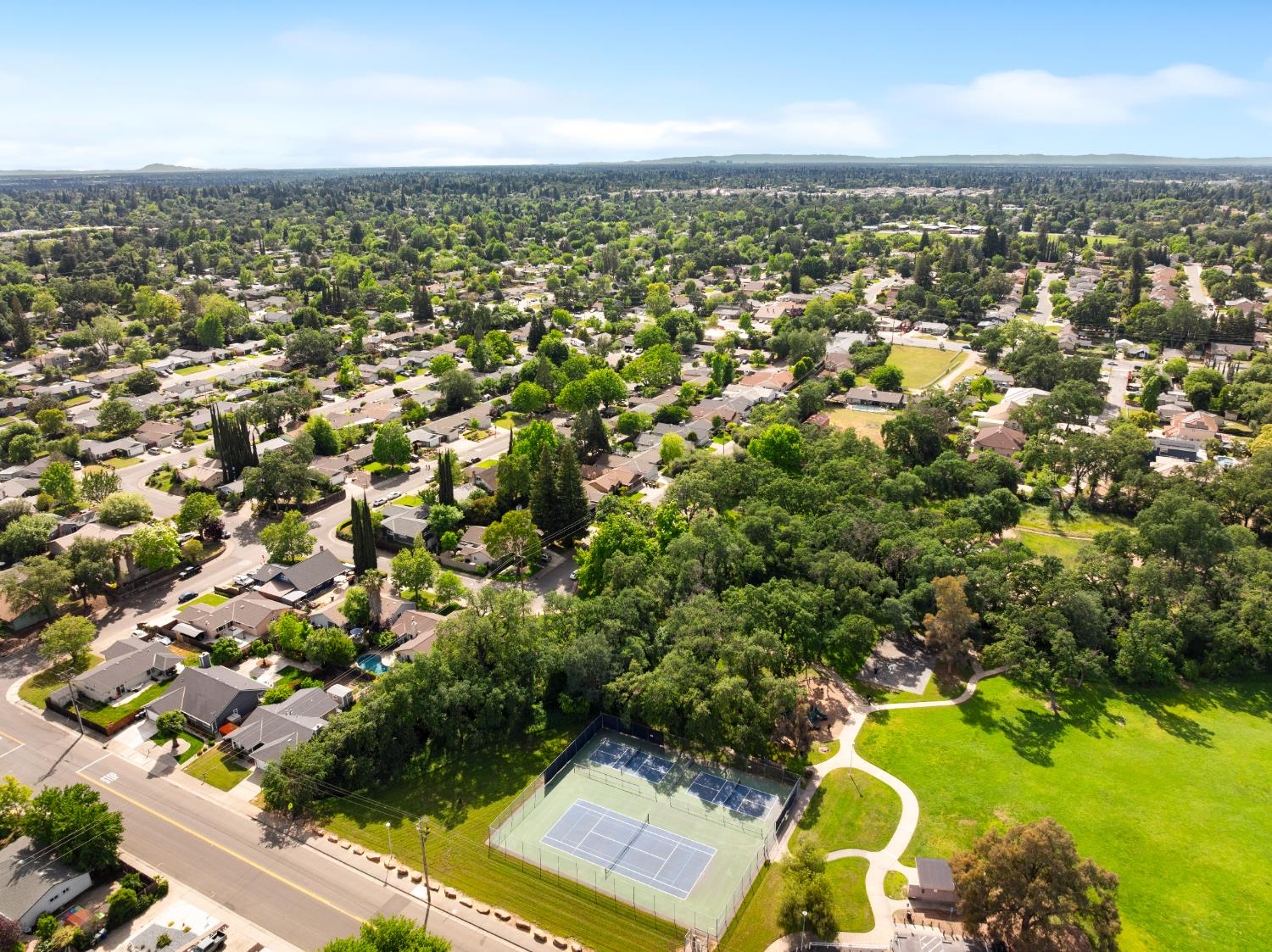 8930 Genoa Avenue Orangevale, CA 95662 - Photo 44 of 46 an aerial view of residential houses with outdoor space