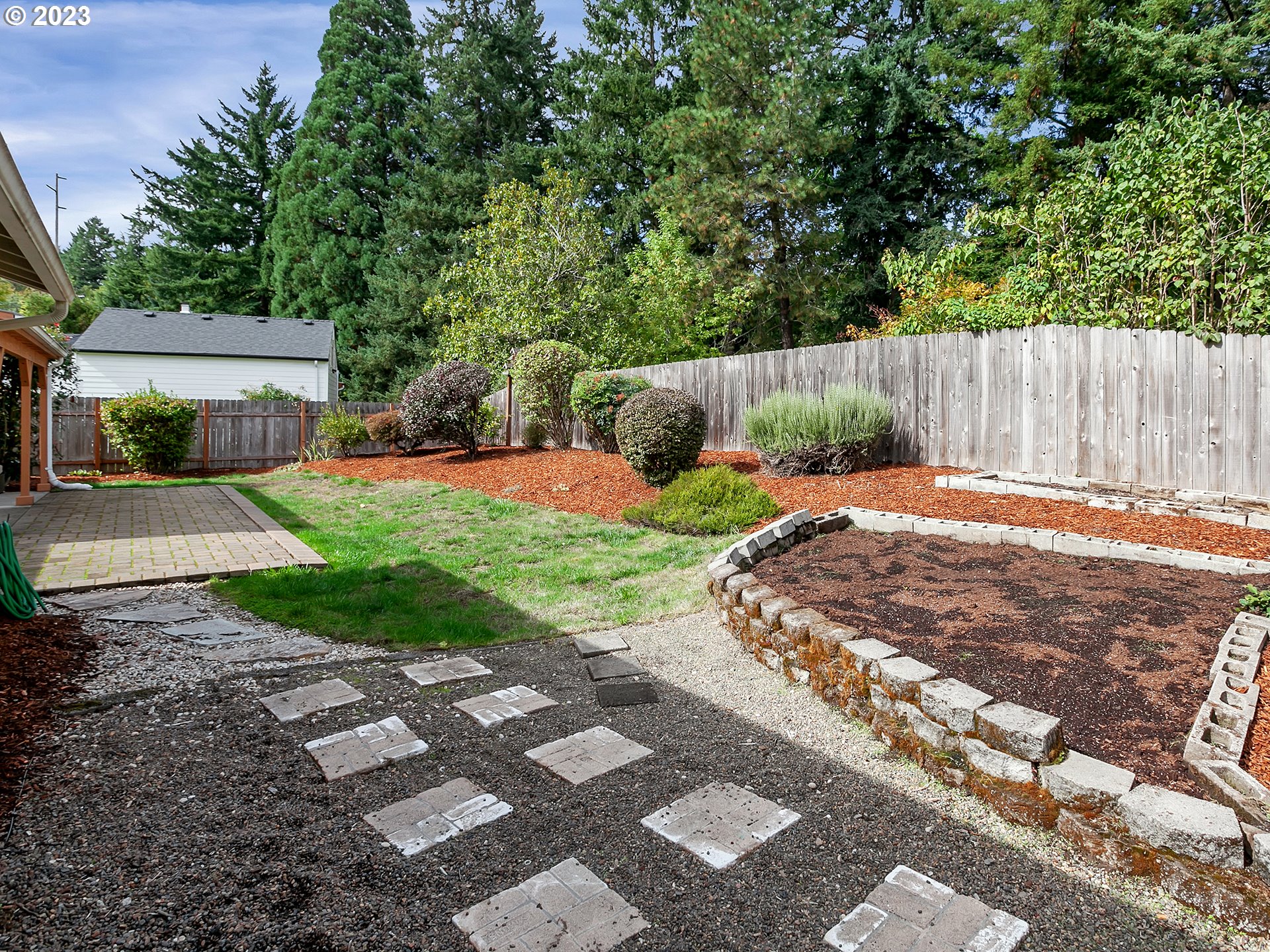 5715 Southwest Pendleton Street Portland, OR 97221 - Photo 22 of 31 a backyard of a house with lots of green space