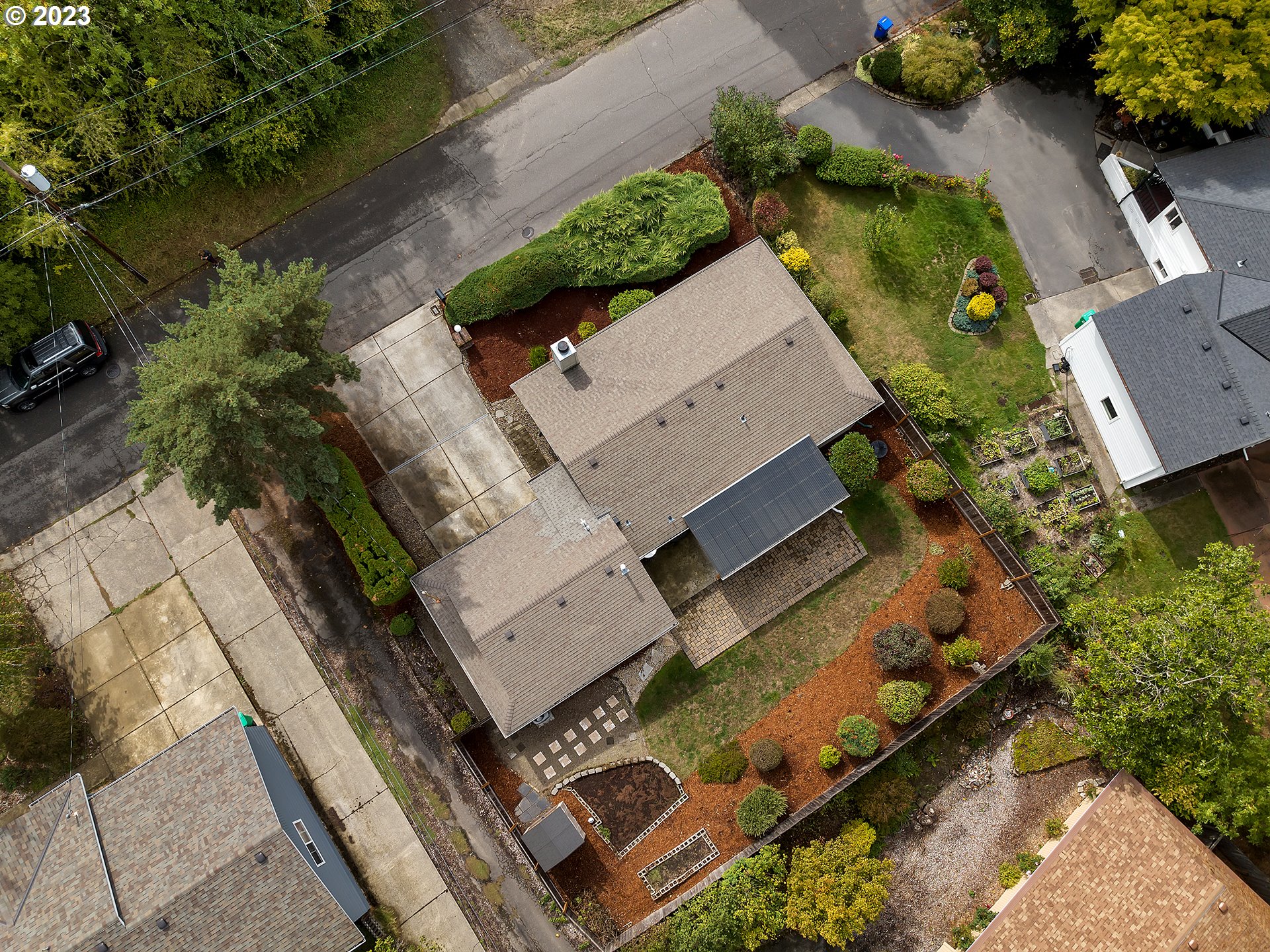 5715 Southwest Pendleton Street Portland, OR 97221 - Photo 25 of 31 an aerial view of a house with a yard