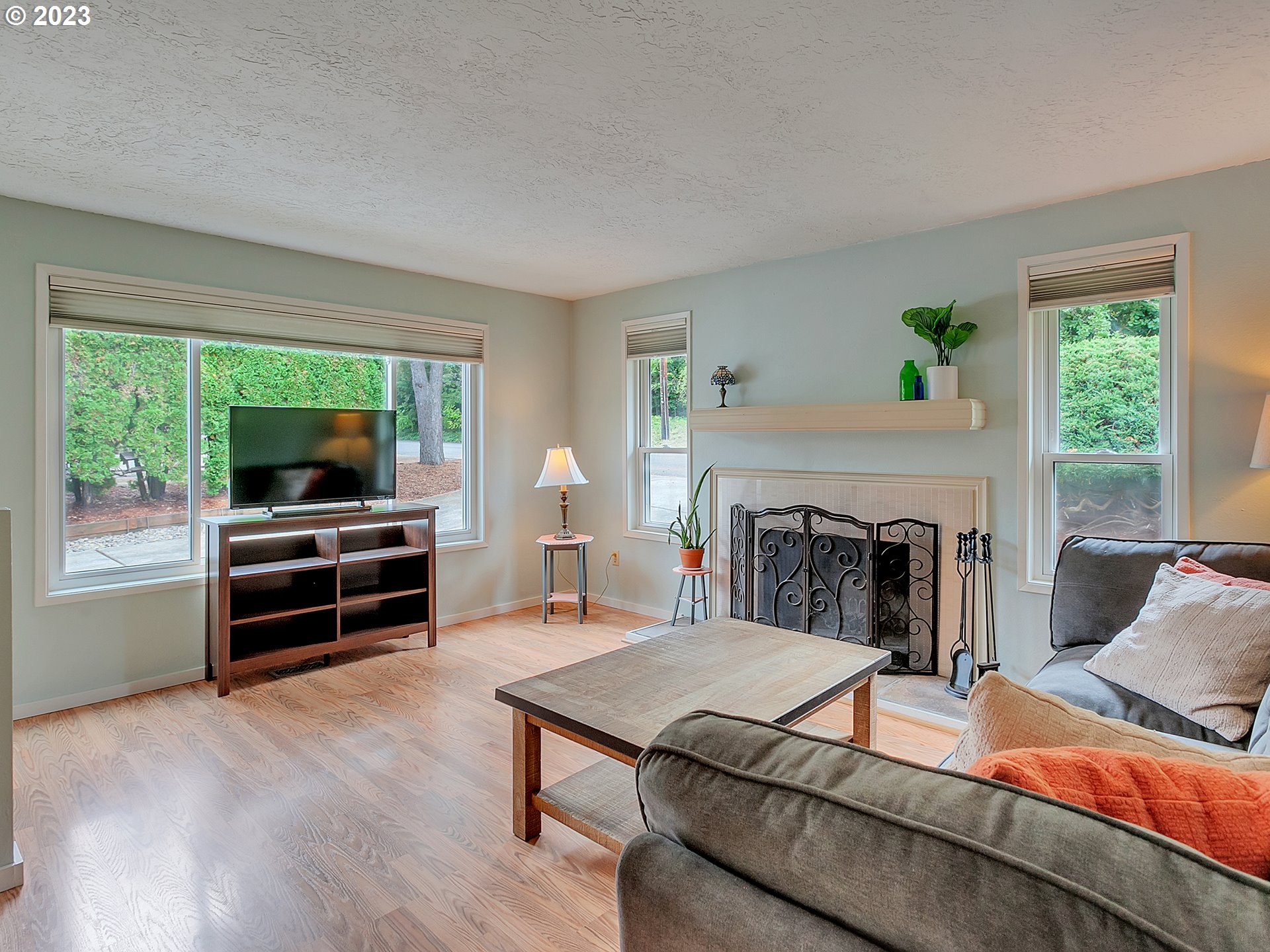5715 Southwest Pendleton Street Portland, OR 97221 - Photo 3 of 31 a living room with furniture and a fireplace