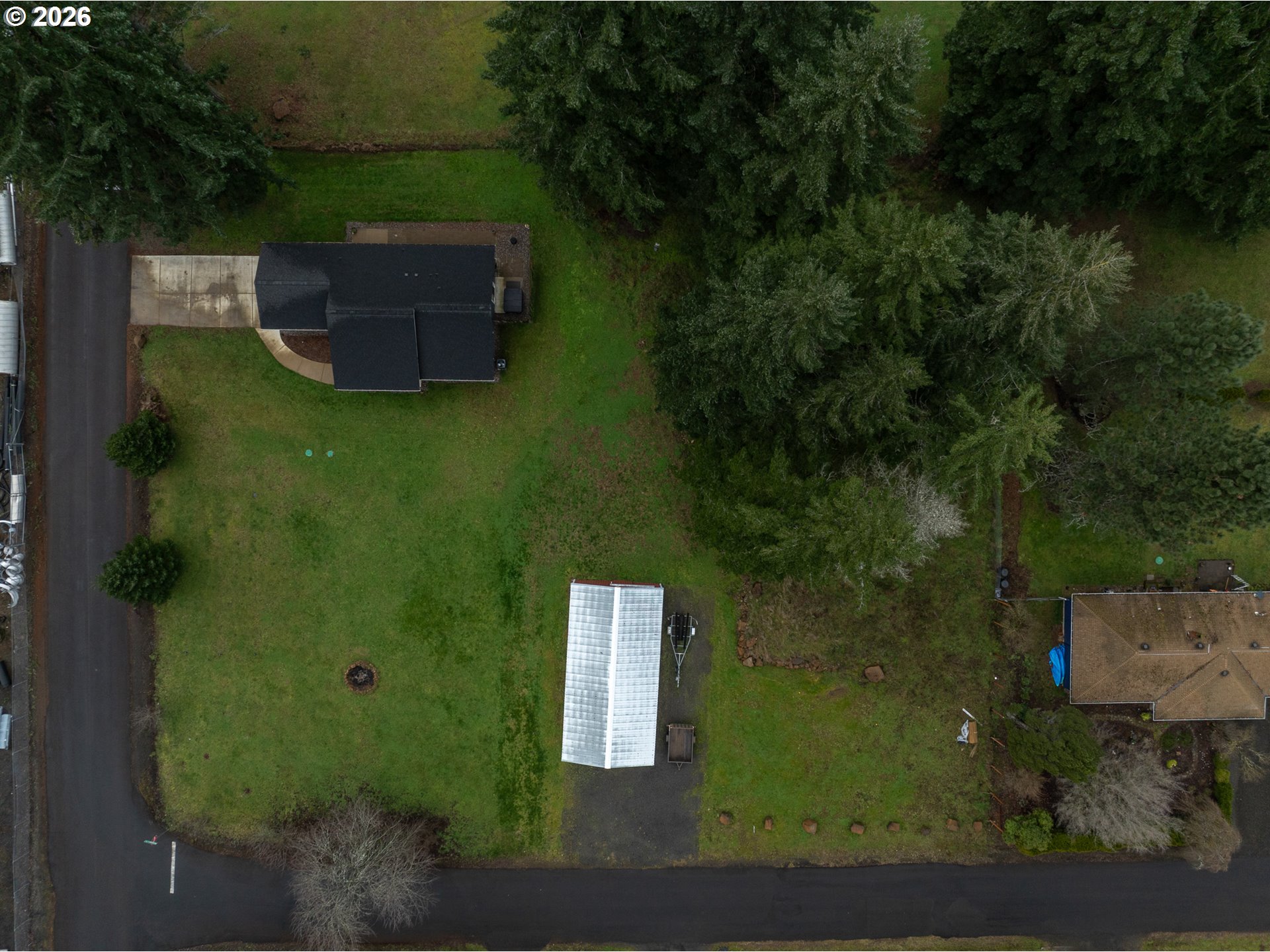 0 Mathany Road Carson, WA 98610 - Photo 2 of 4 an aerial view of a house having yard
