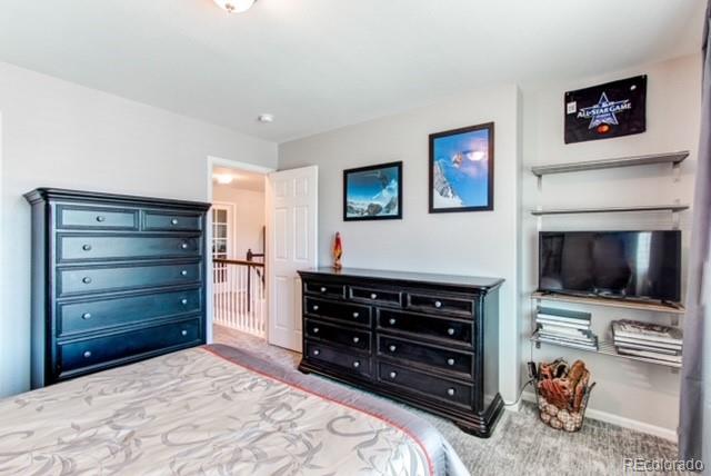10144 Alexa Lane Highlands Ranch, CO 80130 - Photo 28 of 33 a bedroom with a dresser and a flat screen tv