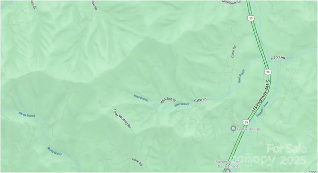 a view of a green field with lots of bushes