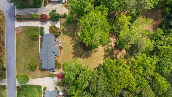 a aerial view of a house