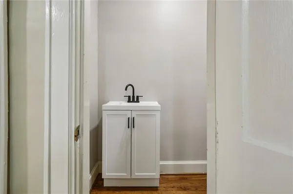 a bathroom with a sink