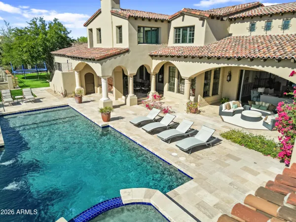 a view of a park with a slide