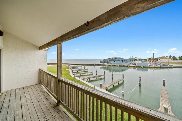 a view of a balcony with city view