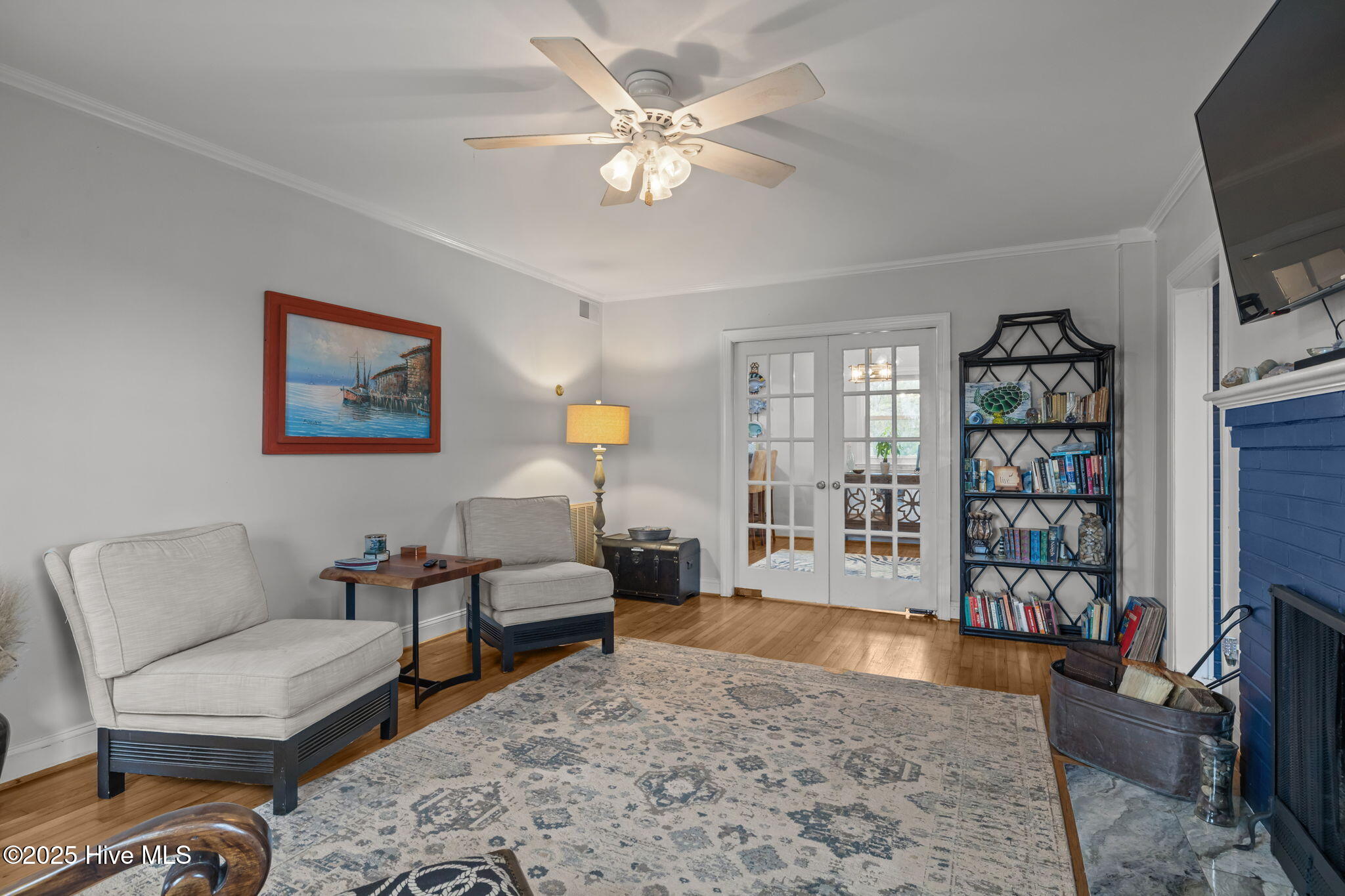 2973 Highway 70 Beaufort, NC 28516 - Photo 9 of 40 Living Room French Doors to Dining