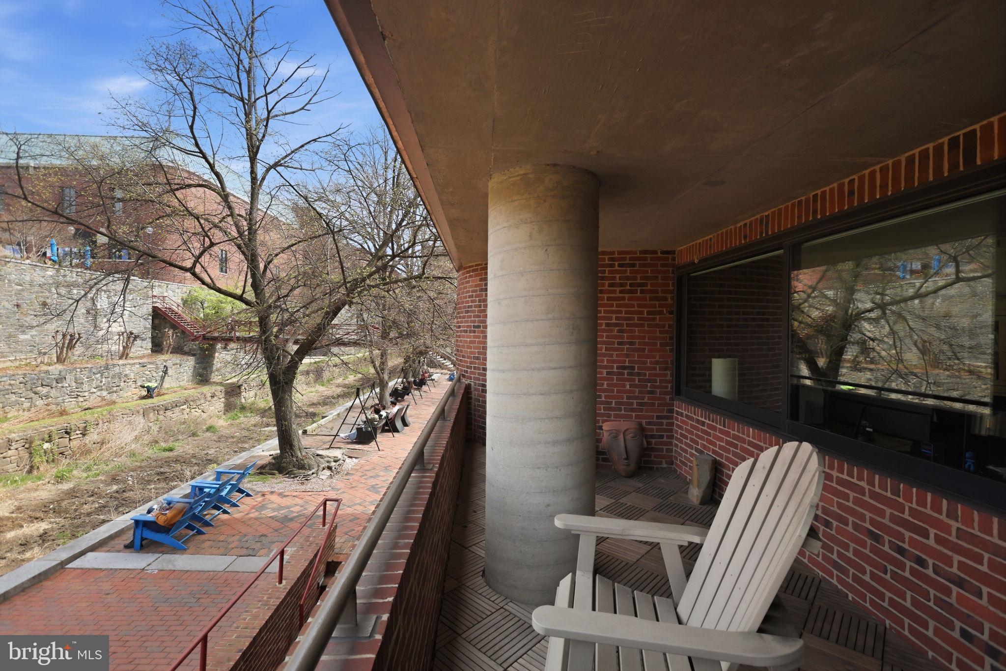 1015 33rd Street Northwest, Unit 402 Washington, DC 20007 - Photo 17 of 26 Balcony with C&O Canal views