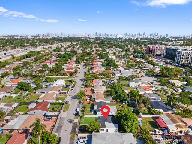 an aerial view of a city