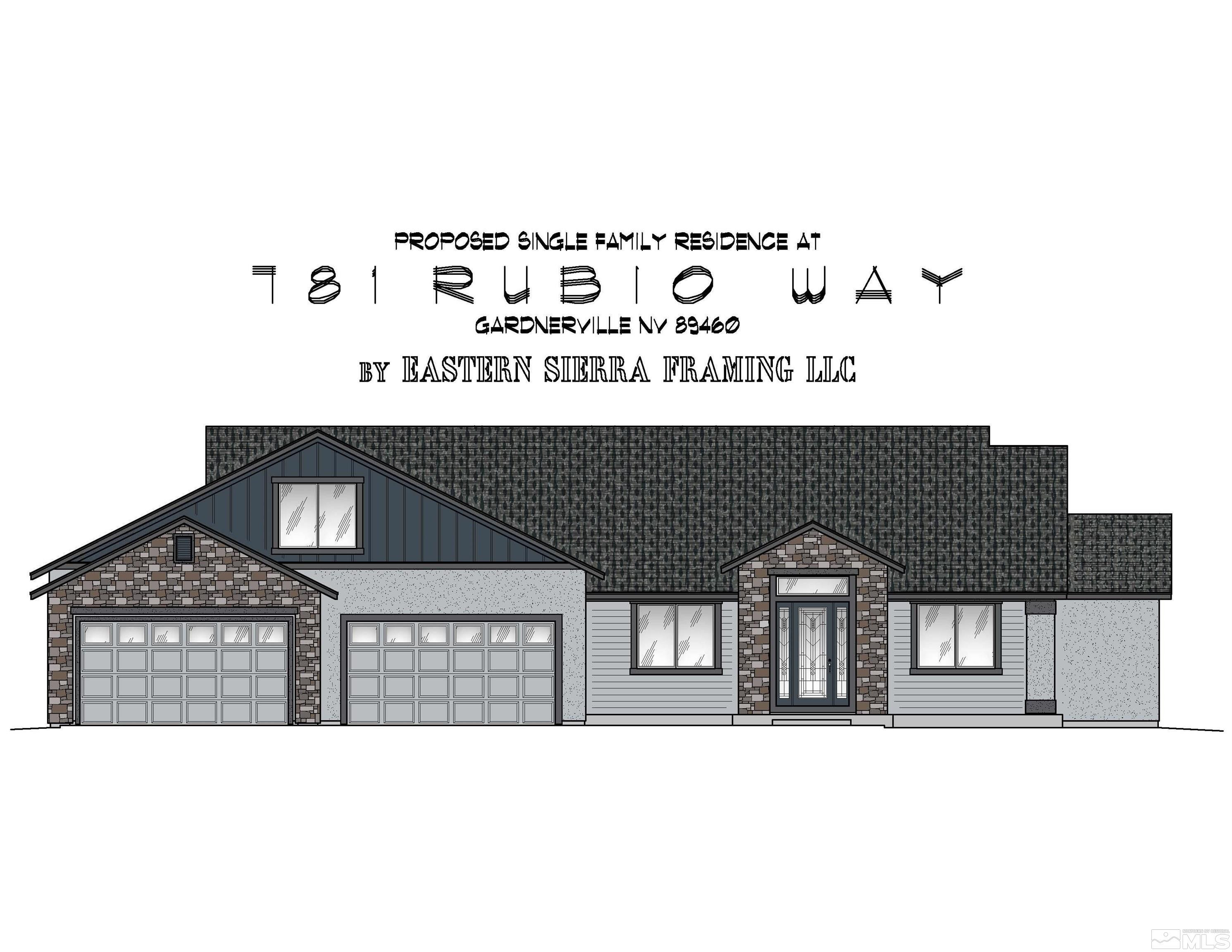 781 Rubio Way Gardnerville, NV 89460 - Photo 33 of 61 a black and white photo of a living room