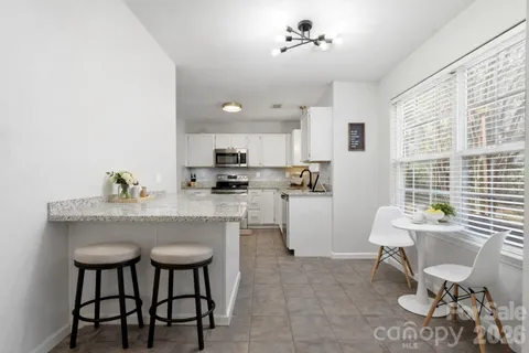 a view of kitchen with breakfast area