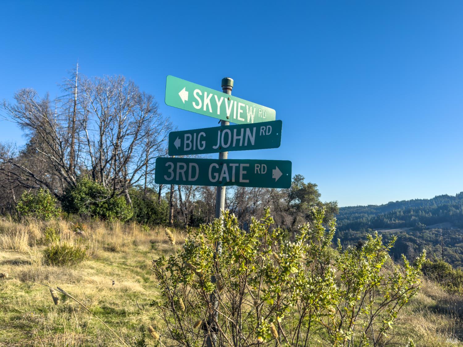 9501 Big John Road Willits, CA 95490 - Photo 16 of 16 a view of a street sign