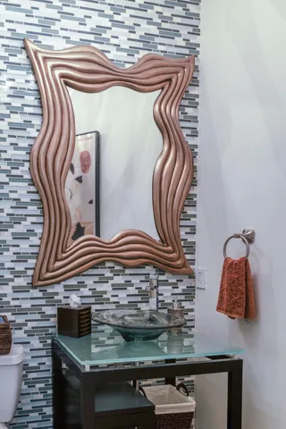 view of entryway with bathroom