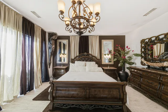 a room with furniture and window