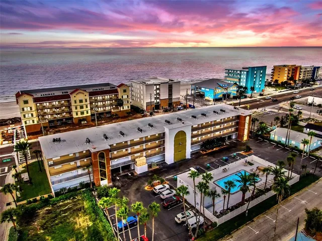 an aerial view of a city