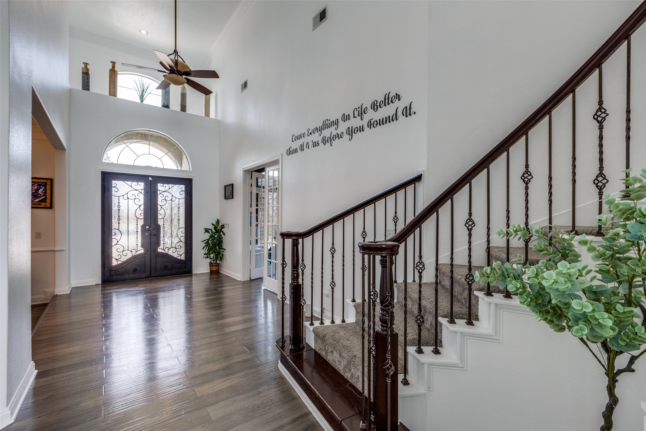 8 Cypress Point Court Manvel, TX 77578 - Photo 15 of 18 a view of entryway and hall with wooden floor