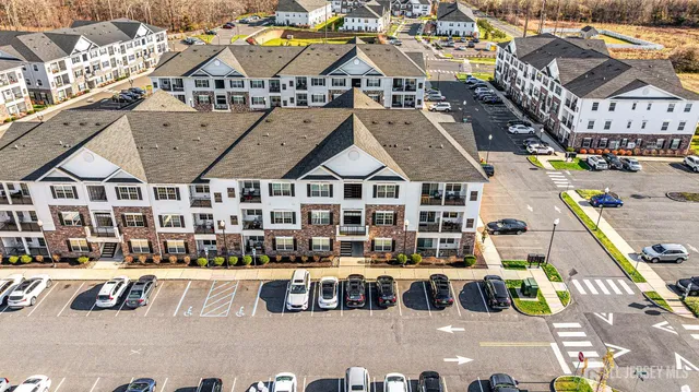 a city view with tall buildings
