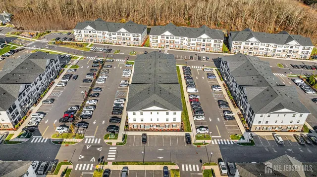 an aerial view of a building
