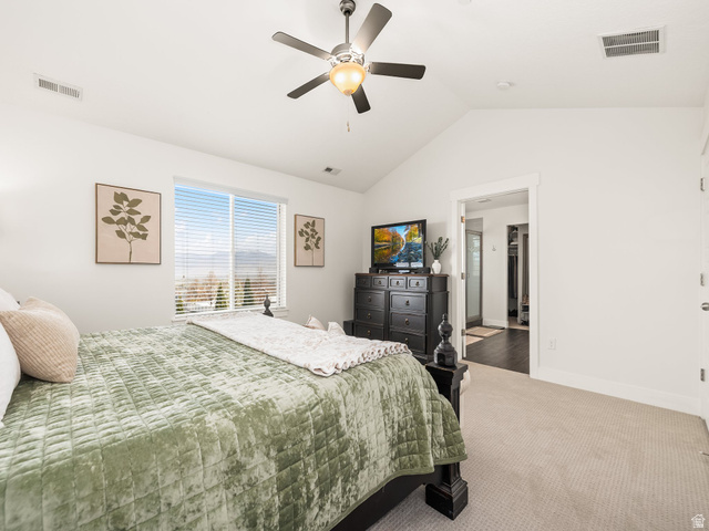 117 Ridge View Drive Elk Ridge, UT 84651 - Photo 18 of 42 Carpeted bedroom with ceiling fan and baseboards