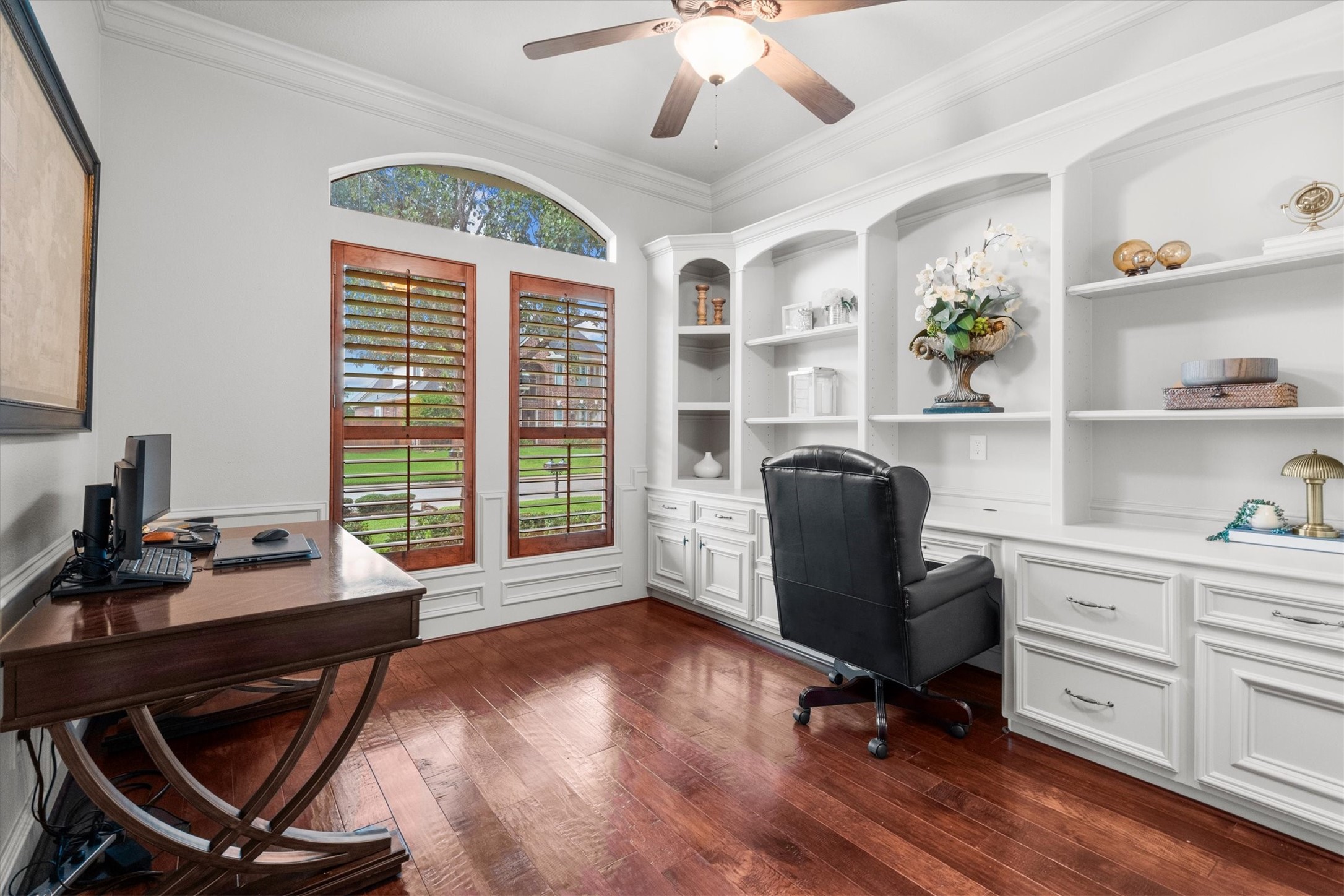 15415 Prade Ranch Lane Cypress, TX 77429 - Photo 13 of 50 Freshly painted study with double French doors and hardwood flooring
