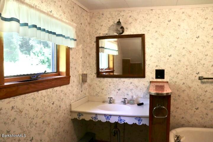 365 Water Street Lee, MA 01238 - Photo 23 of 35 a bathroom with a sink and a mirror