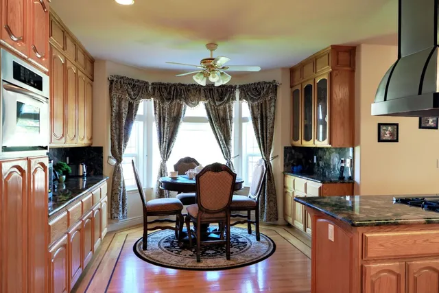 a bed room with a bed and a fireplace